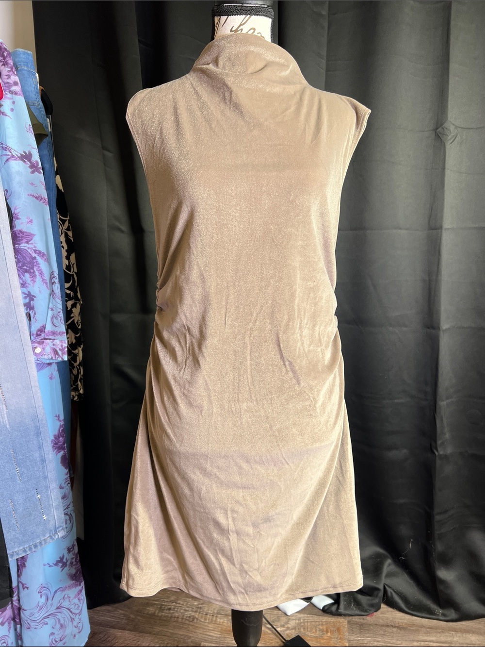 a new day Taupe Sleeveless Midi Dress